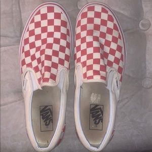 Checkered red vans